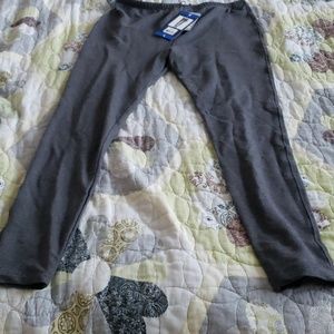 Charcoal french terry leggings.